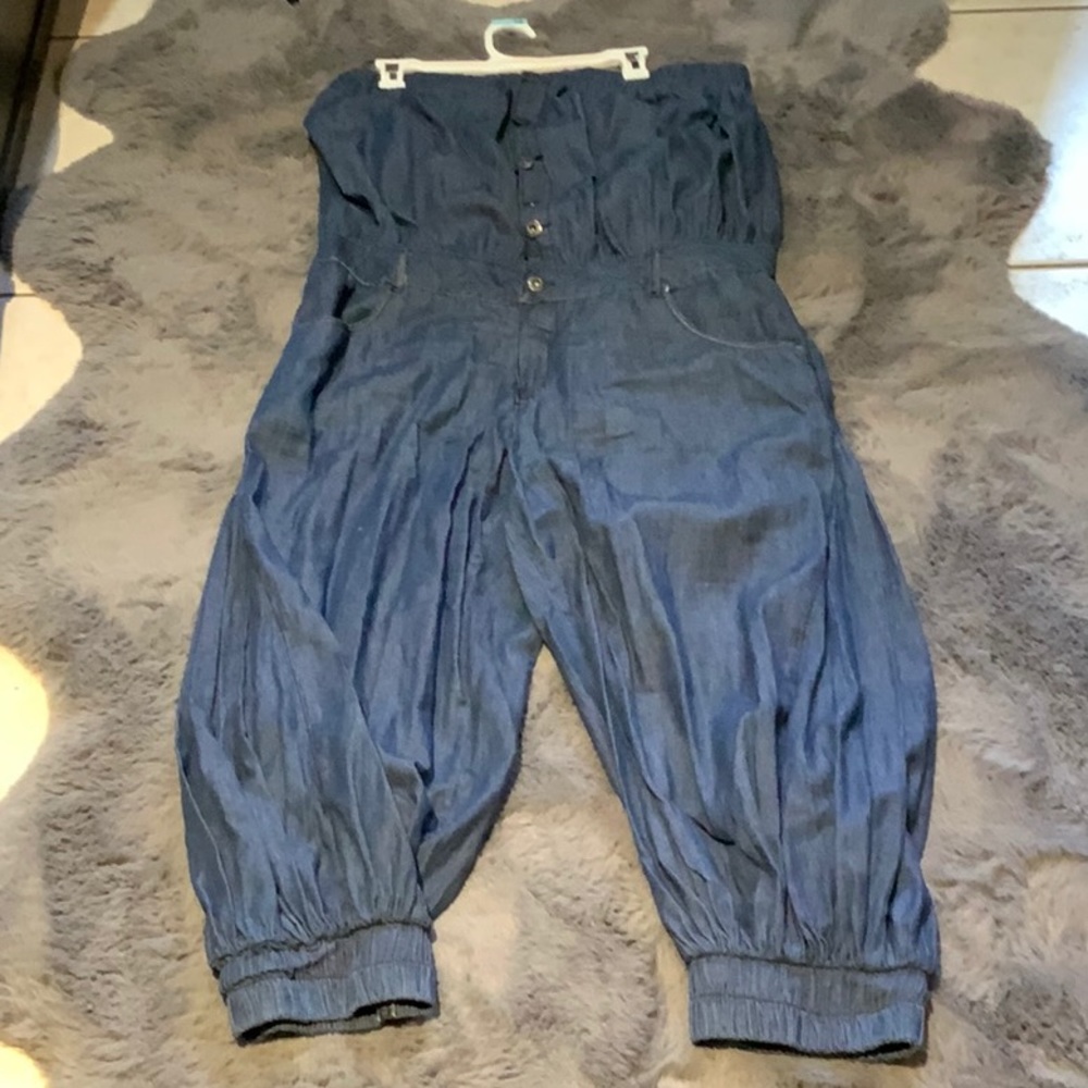 Denim Tank Top Jumpsuit